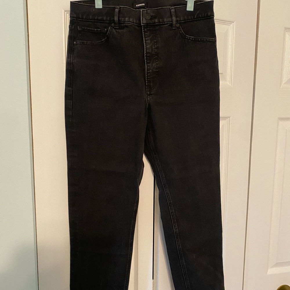 Express high rise black jeans